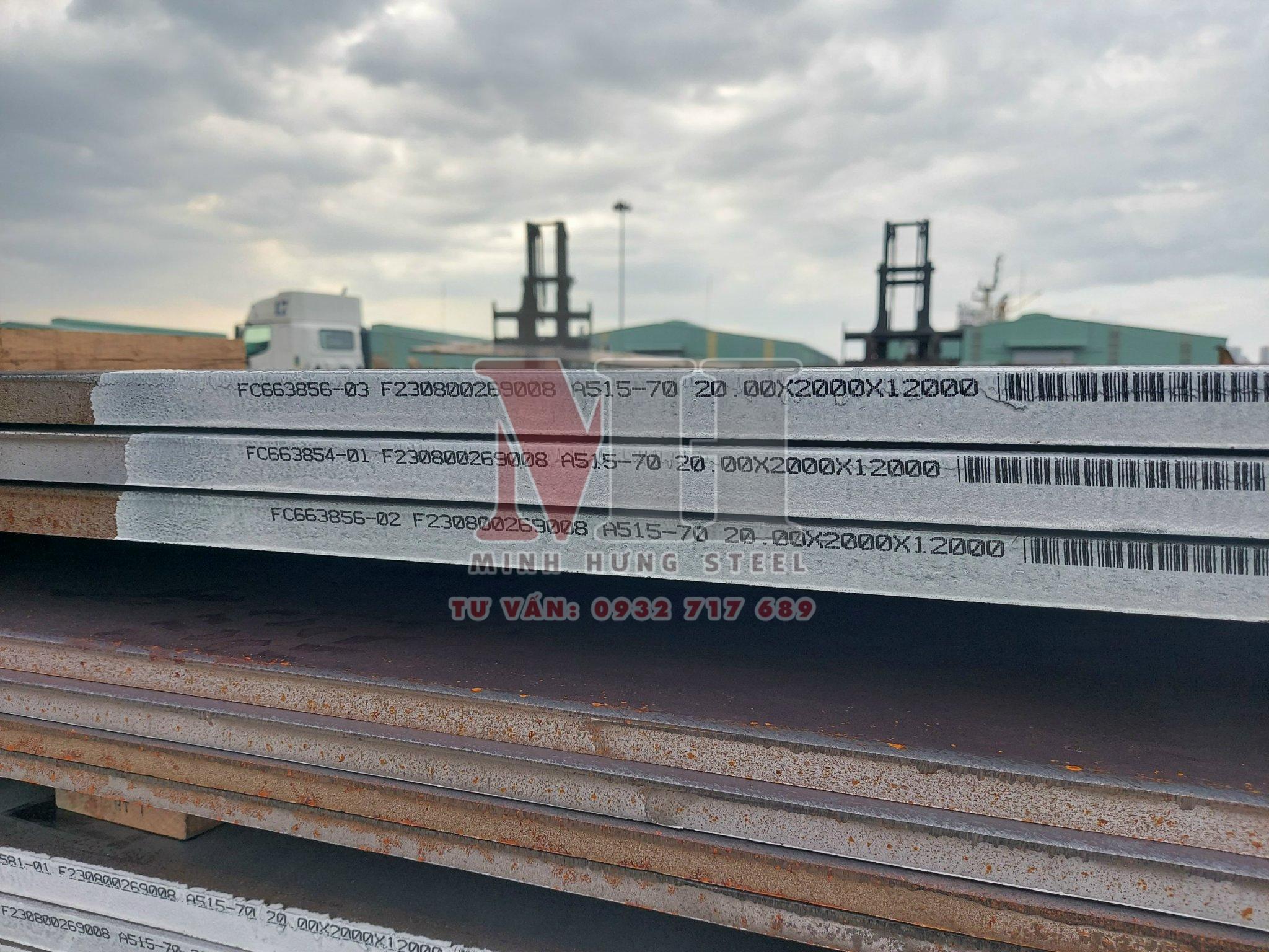 Bảng giá thép tấm A515 - Hàng có tại KHO THÉP MINH HƯNG